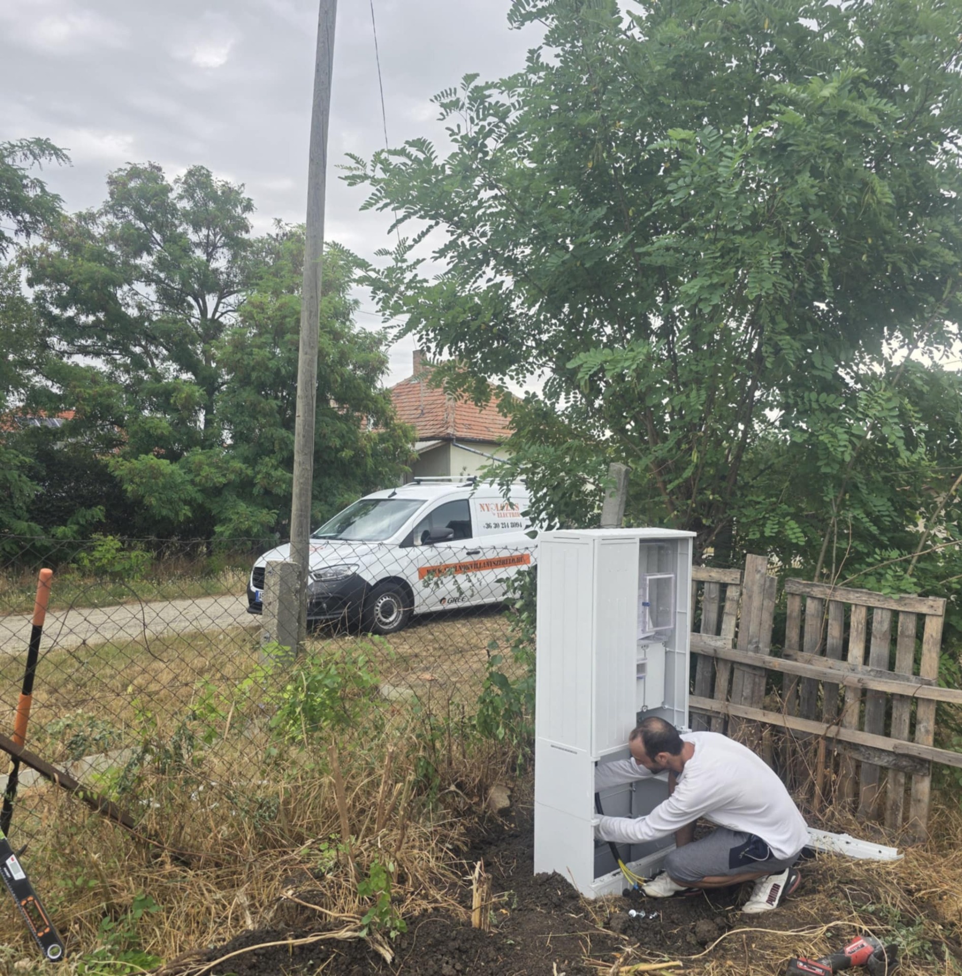 Földkábeles bekötés